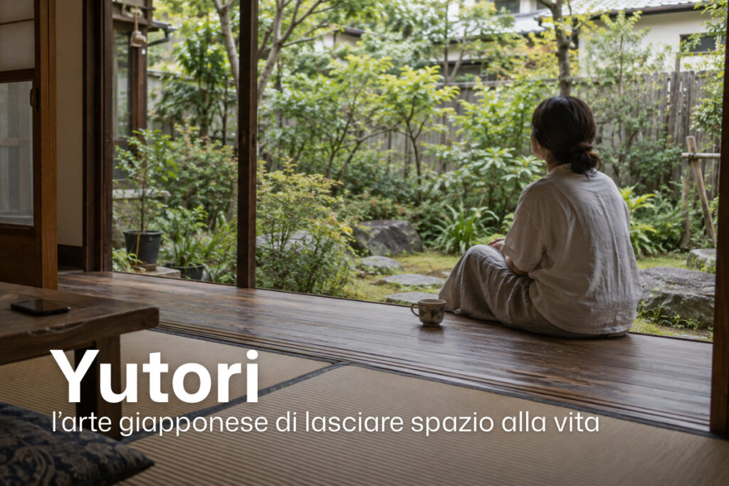 Yutori, arte giapponese, cover Blog Progetto Happiness, persona che pensa