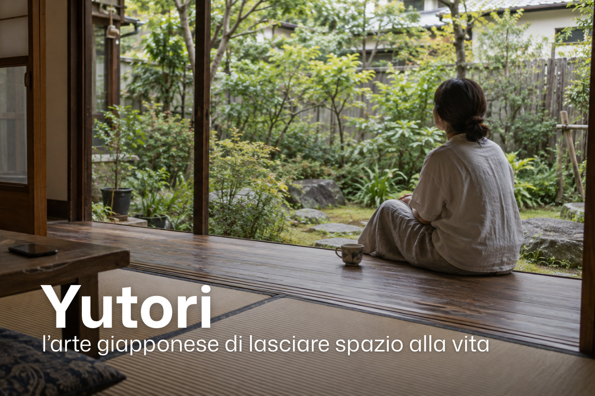 Yutori, arte giapponese, cover Blog Progetto Happiness, persona che pensa